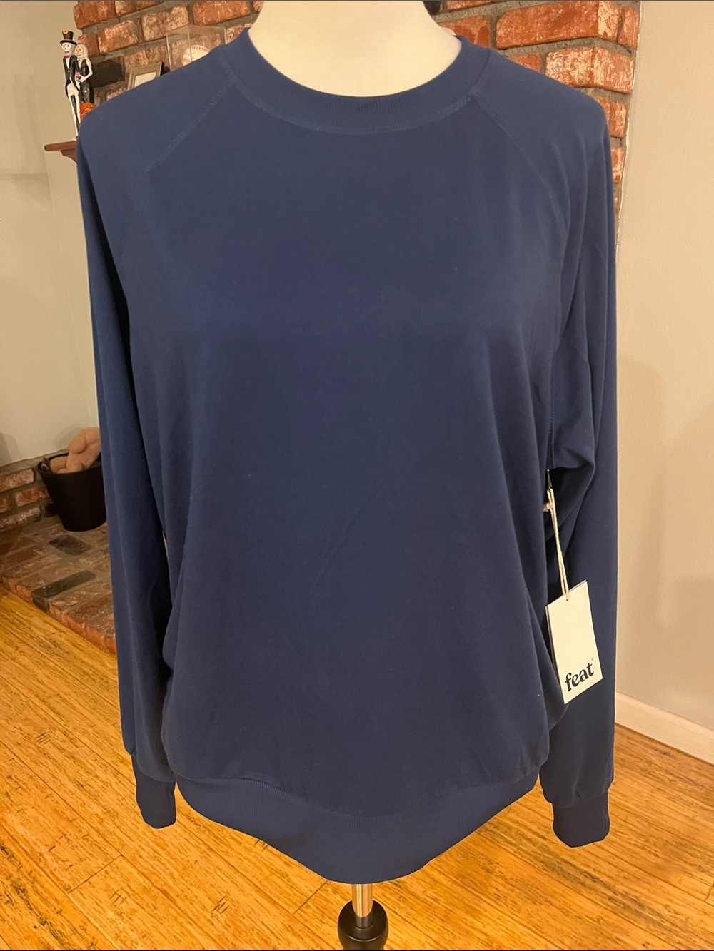 Feat Navy Long-Sleeve Crewneck Sweatshirt - Women's